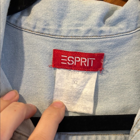 Vintage Y2K espirit denim shorts button up front romper - Picture 4 of 5